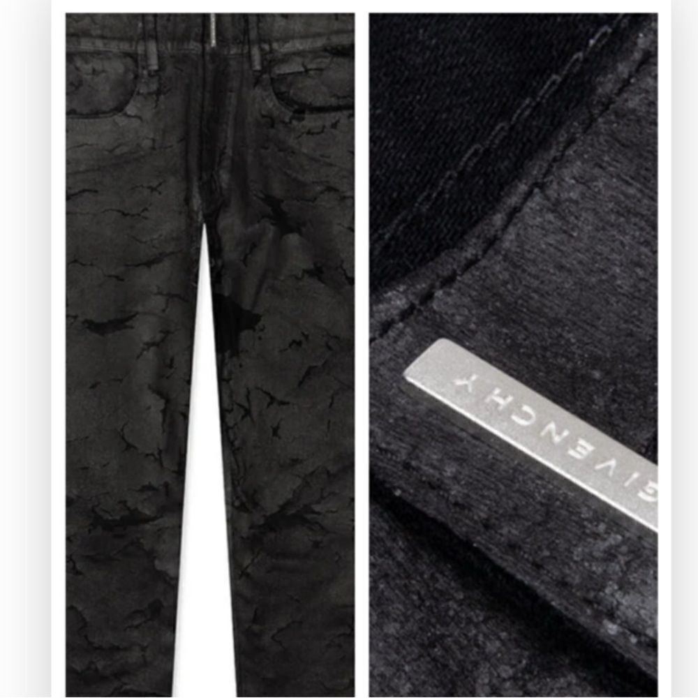 GIVENCHY Designer Crackled Paint Denim Slim Paint crackled integral $1050